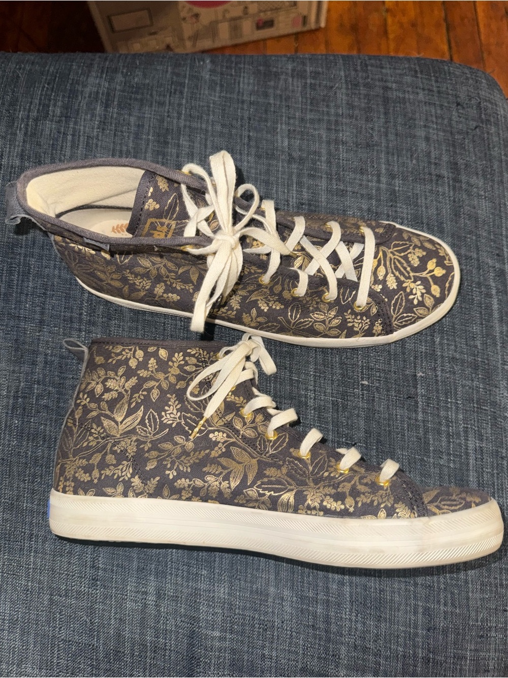 Keds x Rifle Paper Co. Kickstart Hi Queen Anne High-Top Sneakers